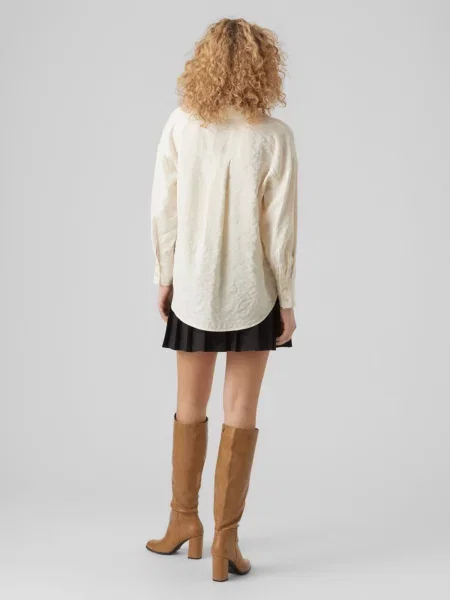 Vero Moda Marškiniai Queeny Écru balta