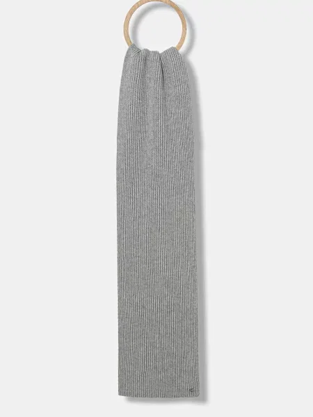 Calvin Klein szalik z wełną gładki szary