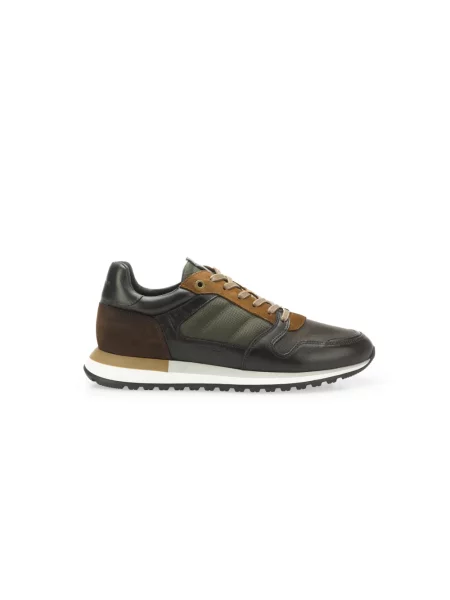 Sneakersy Ambitious skórzane casual zielone
