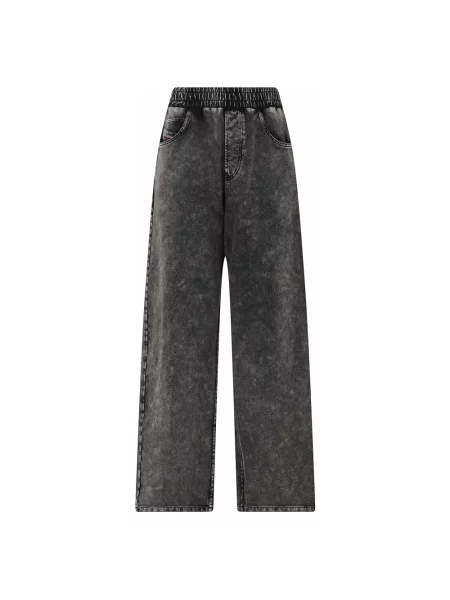 Szerokie jeansy Diesel czarne