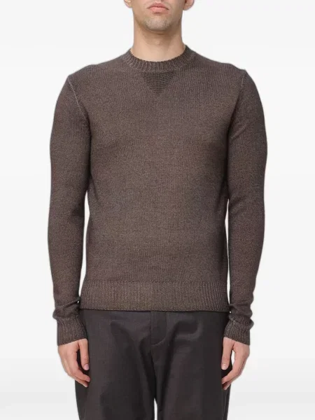 Sweter Xc z okrągłym dekoltem brązowy