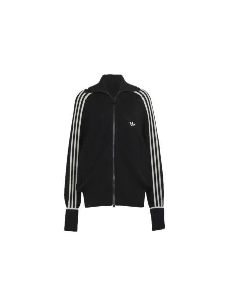 Dzianinowa bluza sportowa Adidas chunky czarna