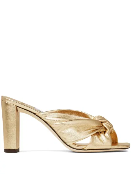 Kožne sandale Jimmy Choo zlatna