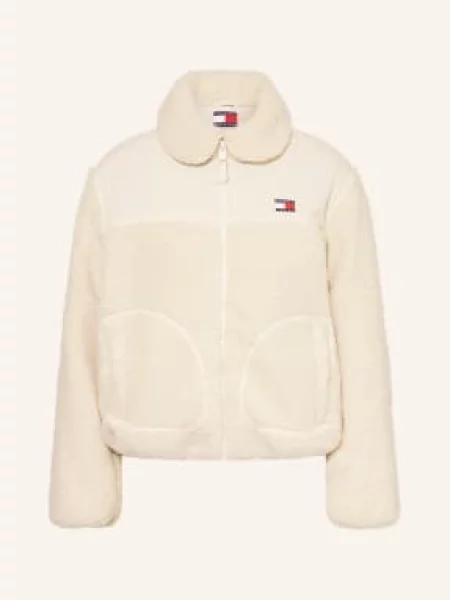 Tommy Jeans Kurtka Z Mieszanki Materiałów Z Futrem Teddy weiss