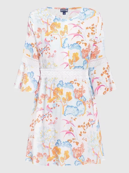 Сукня міні Lyset в принт Vilebrequin біла