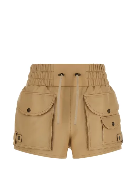Pantaloni scurți cargo Balmain din piele