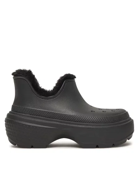 Μπότες Χιονιού Crocs Stomp Lined Shorty Boot μαύρο
