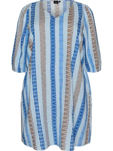 Zizzi Rochie Vlina cobalt / azuriu / maro mokka albastru