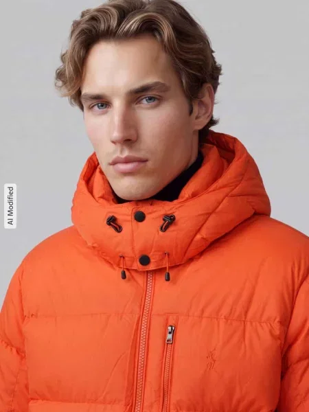 Kurtka pikowana z zamkiem błyskawicznym dwustronnym Polo Ralph Lauren pomarańczowa