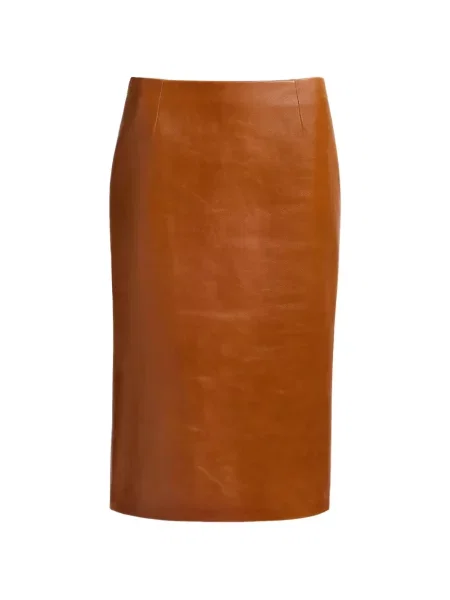 Fustă din piele Elie Saab maro