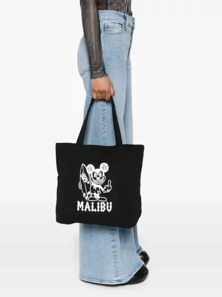 Geantă shopper Local Authority cu imagine negru