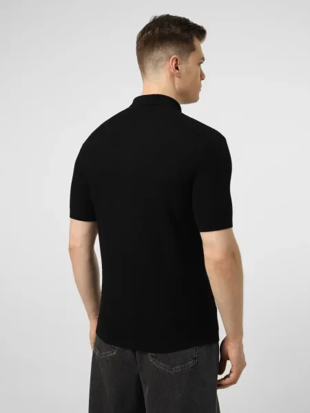 Шерстяное поло Emporio Armani черное