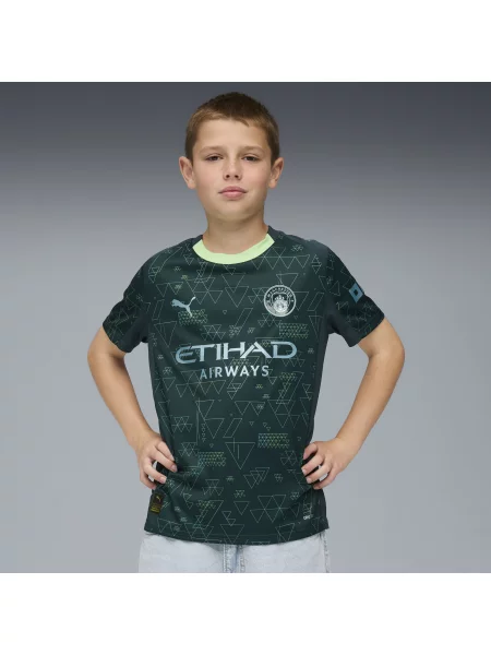 PUMA Młodzieżowa czwarta koszulka Manchester City Odzież zielony