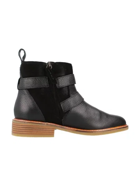Botki Clarks skórzane czarne