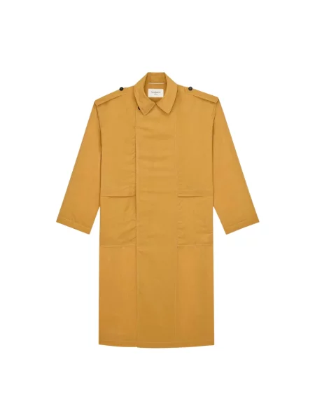 Długi płaszcz Saint Laurent żółty