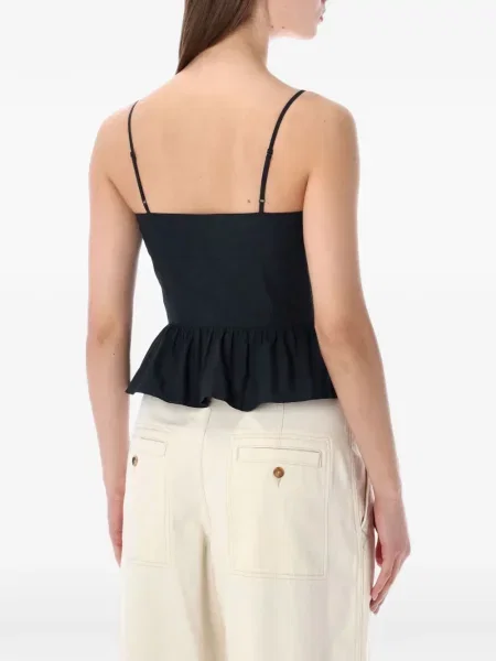 Top Marant Etoile cu șireturi din dantelă negru