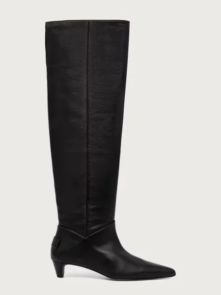 AllSaints μπότες Γυναικείες δερμάτινες Ortega Boot μαύρο