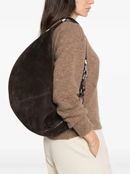 Geantă shopper Lemaire din piele maro