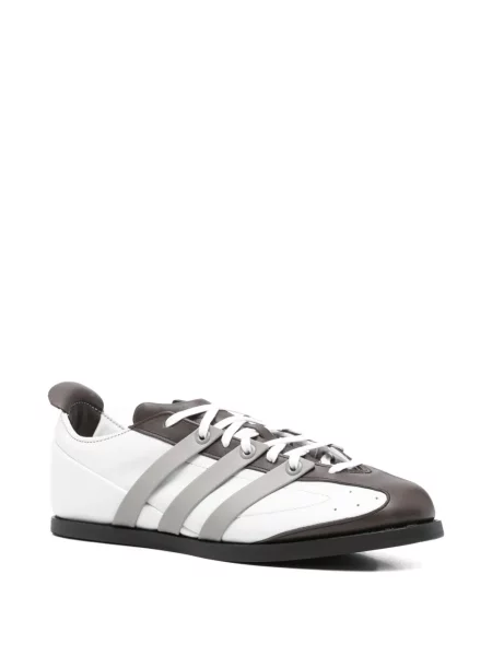 Kardigan Adidas z autografem do biegania w kratkę czerwony