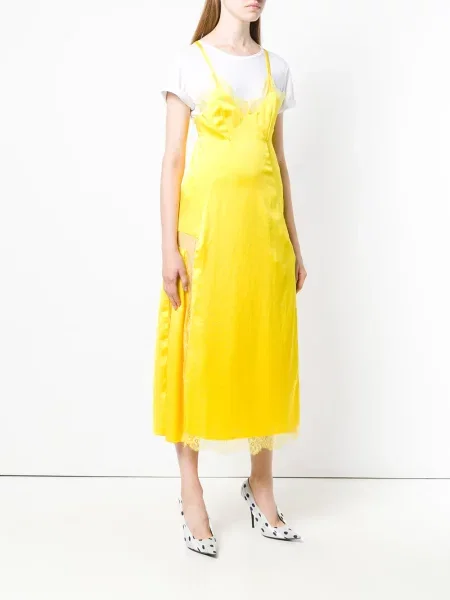 Rochie midi Off-white din dantelă alb