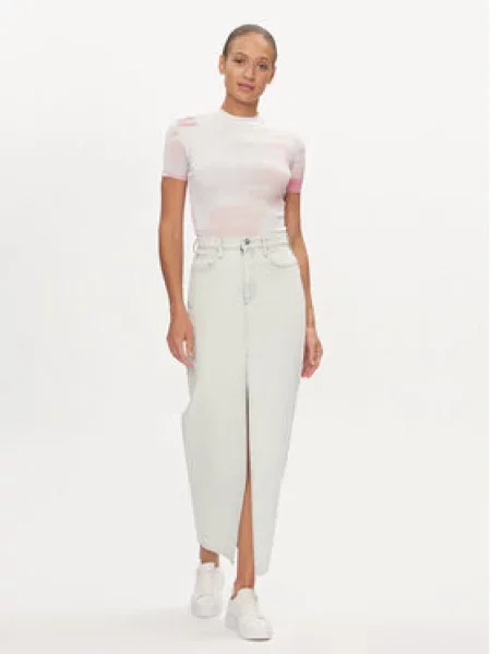 Tričko Calvin Klein Jeans Rib Tee White S bílé