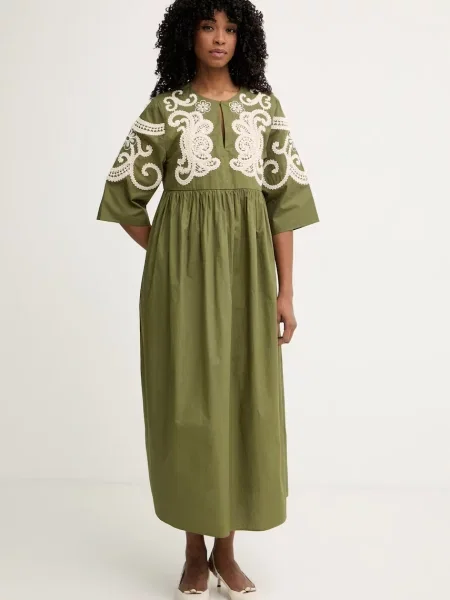 Weekend Max Mara rochie maxi din TILDE verde