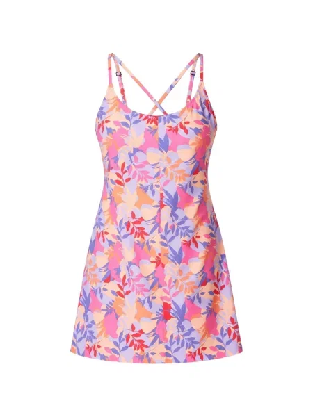 Rochie mini Columbia cu model floral cu imagine roz
