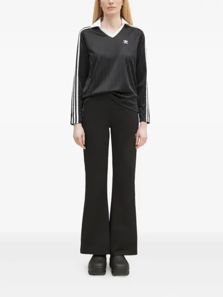 Polo Adidas cu dungi cu imagine negru