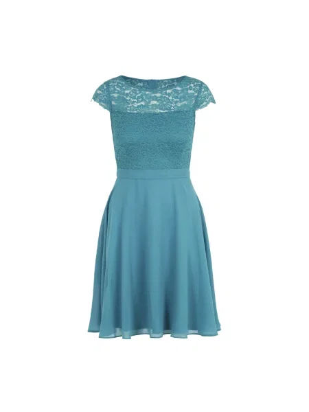 Mała mały sukienka mini Vera Mont szyfonowa niebieska