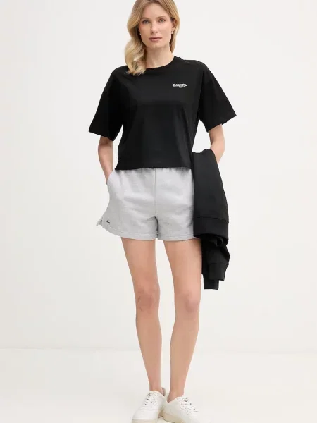 Oříznuté top Lacoste černý