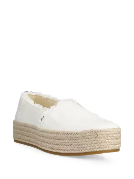 Espadrile Toms cu platformă alb