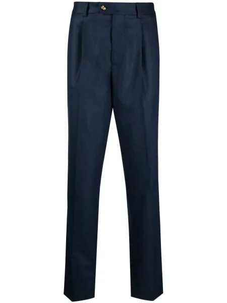 Pantaloni Brunello Cucinelli plisate albastru