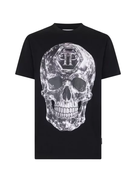 Tricou Philipp Plein din jerseu negru