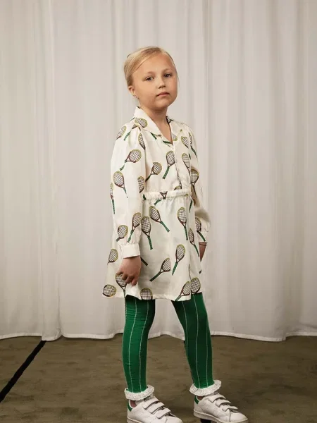 Mini Rodini Dívčí šaty Tennis bílé
