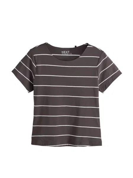 Next Tricou maro închis alb