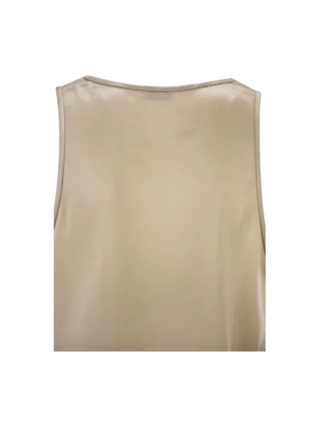 Top Brunello Cucinelli z dekoltem w łódkę beżowy