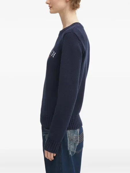 Pulover Sporty & Rich lung albastru