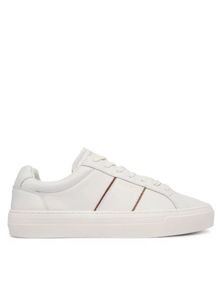 Tommy Hilfiger Superge Dress Casual Leather Sneaker bela