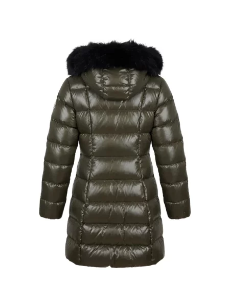 Matlasat palton Moncler verde