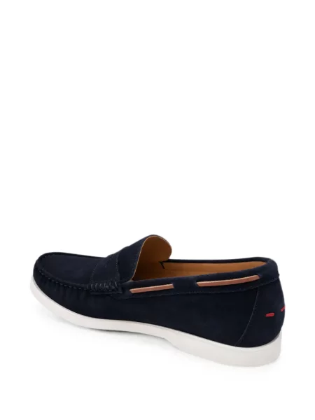 Pantofi loafer Kiton din piele de căprioară albastru