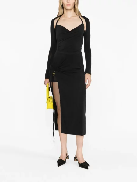 Midi sukně Jacquemus po kolena černé