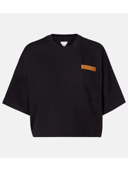 Cropp tricou Bottega Veneta din jerseu alb