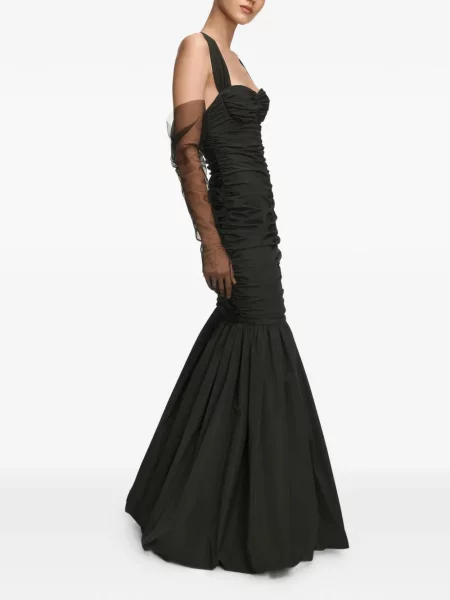 Tafta rochie 12 Storeez cu volane negru