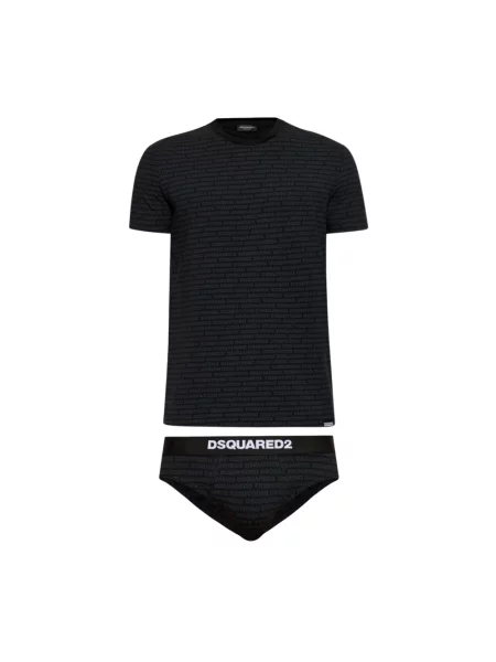 Koszulka Dsquared2 z nadrukiem czarna
