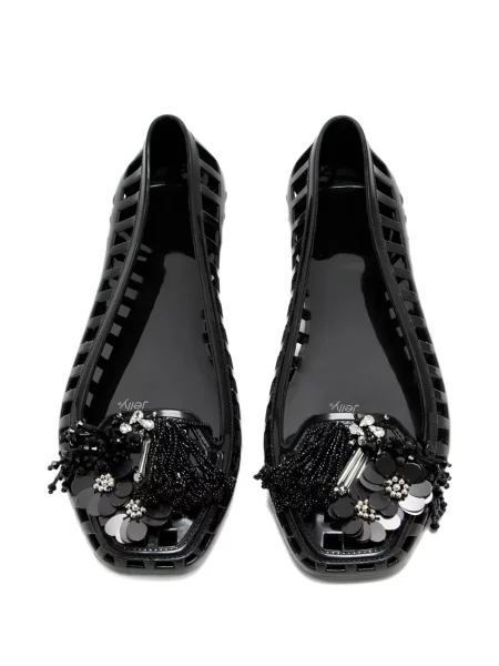 Balerini Heavenly Jelly cu mărgele negru