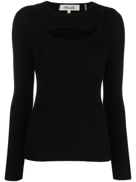Top Dvf Diane Von Furstenberg lung negru