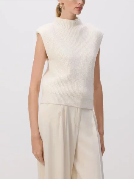 Reserved Жилетка з підплічниками кремовий 