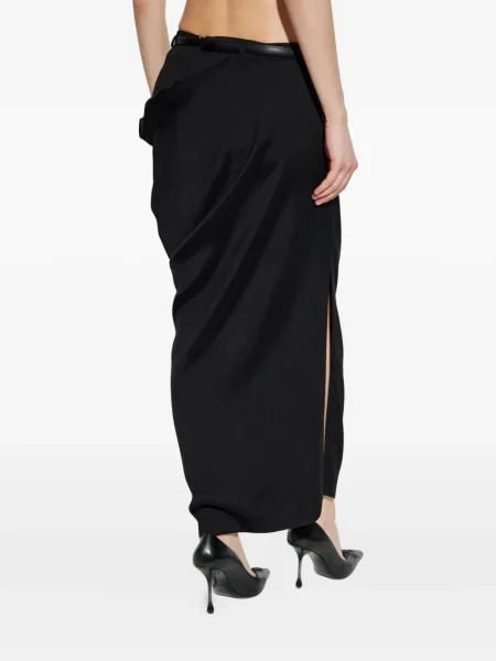 Fusta maxi Sportmax drapată negru