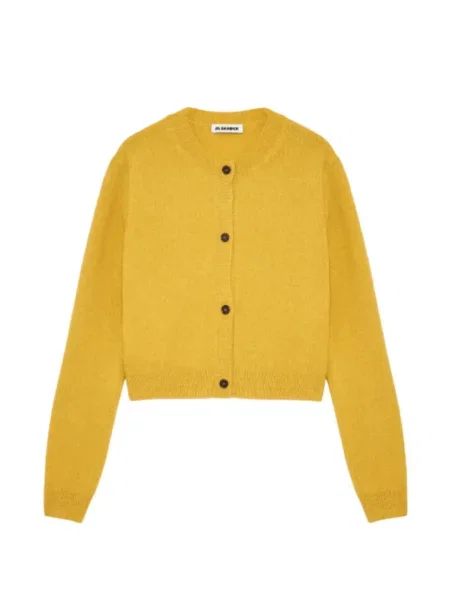 Kašmírový kardigan Jil Sander žlutý