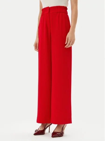 Morgan spodnie PBIRD proste high waist PBIRD czerwony